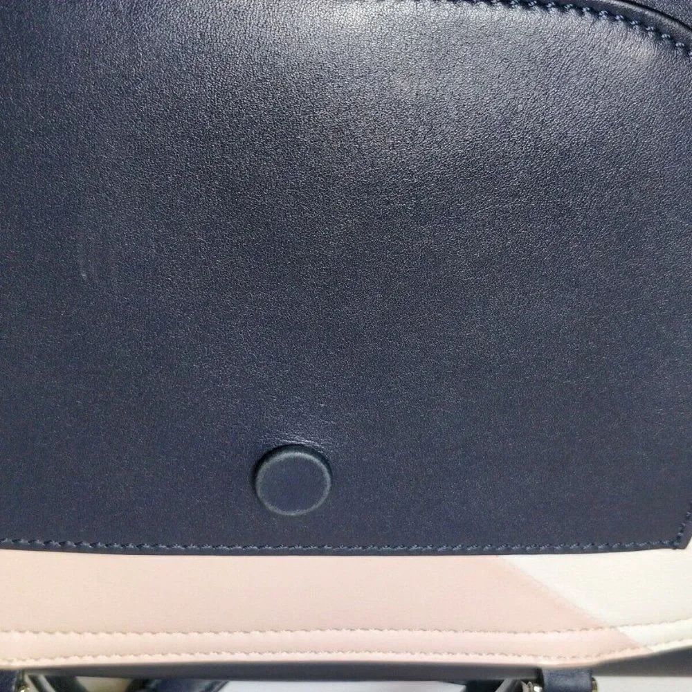 Tod's Micro Wave Colorblock Navy Pink Preowned - Picture 7 of 8